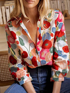 Women's Floral Button Shirt