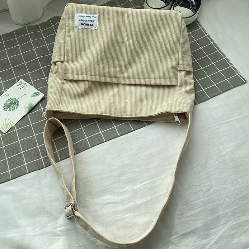 Women’s Large Capacity Corduroy Shoulder Bag