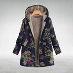 Women’s Floral Print Hooded Longline Jacket