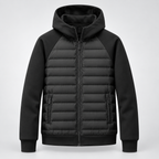Men's Hooded Quilted Zip-Up Jacket