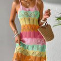 Women’s Colorful Crochet Beach Cover Up Dress