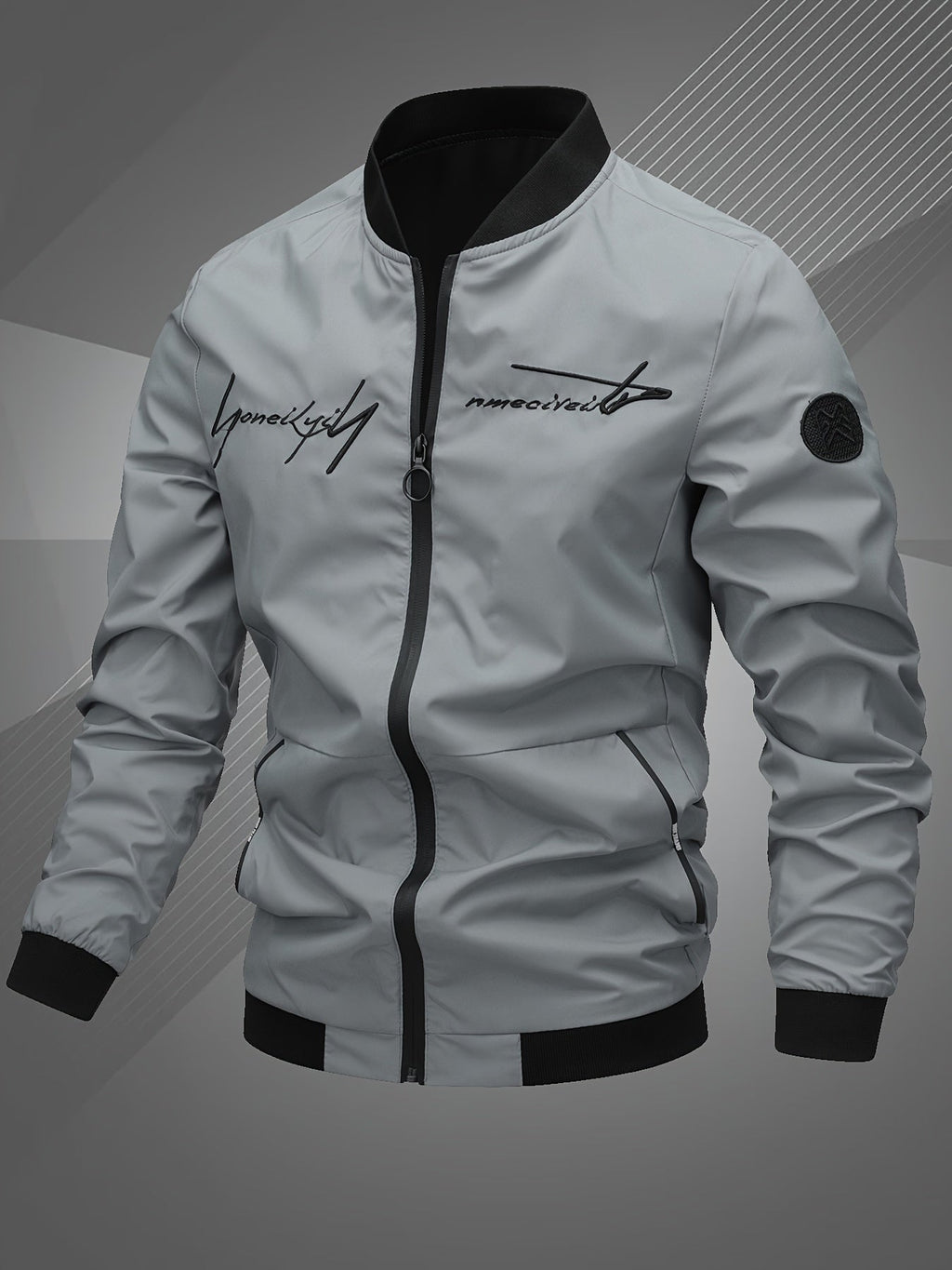 Men’s Lightweight Zip-Up Bomber Jacket