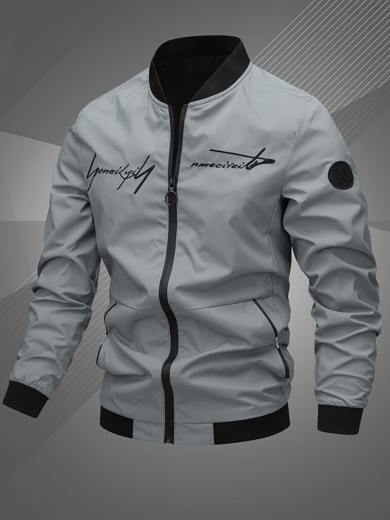 Men’s Lightweight Zip-Up Bomber Jacket