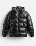 Men’s Hooded Puffer Jacket With Zip Front
