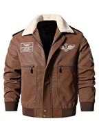 Men’s Aviator Jacket with Contrast Collar