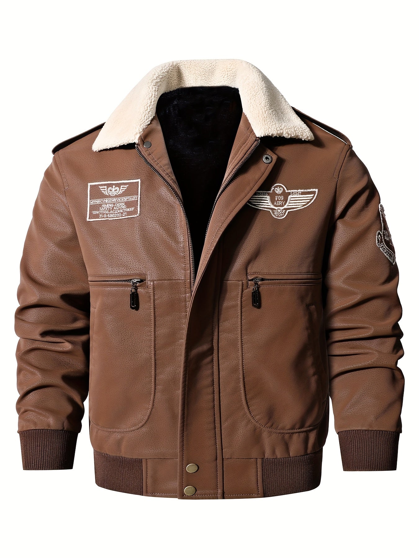 Men’s Aviator Jacket with Contrast Collar