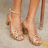 Women's Strappy Block Heel Sandals