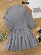 Women’s Tiered Gingham Shirt Dress