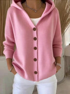 Women’s Hooded Button-Front Cardigan