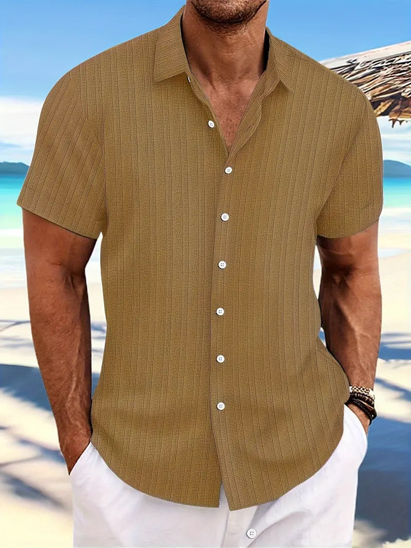 Men’s Textured Button Resort Shirt