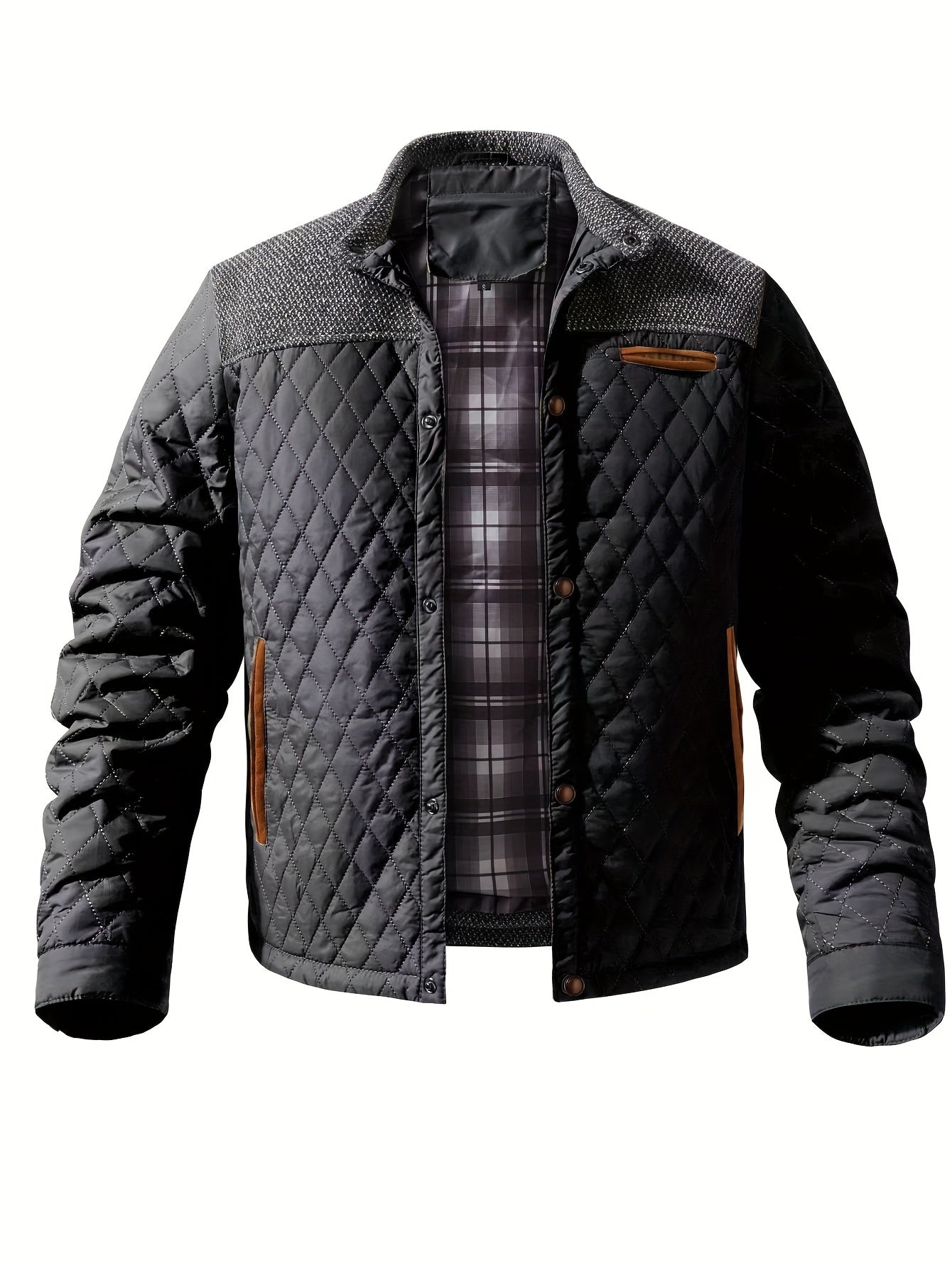Men’s Quilted Jacket with Contrast Yoke