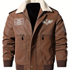 Men’s Aviator Jacket with Contrast Collar