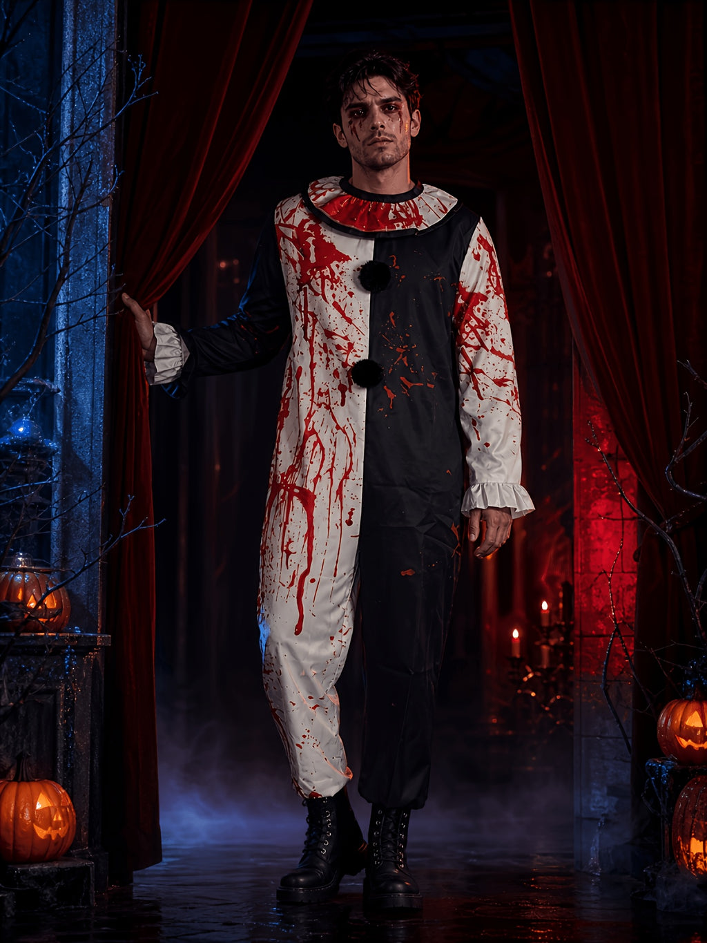 Men’s Halloween Bloody Clown Costume