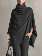 Women's 2 Piece Draped Wide Leg Pant Set
