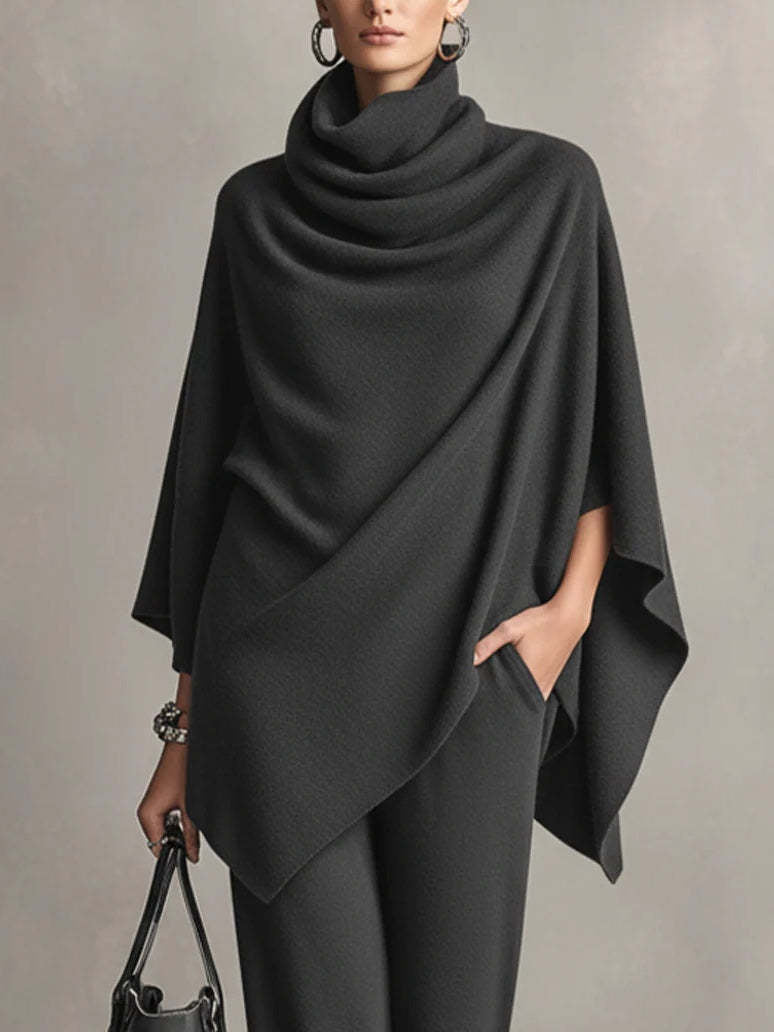Women's 2 Piece Draped Wide Leg Pant Set