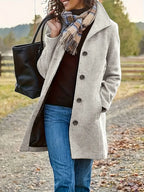 Women’s Button-Front Mid-Length Coat