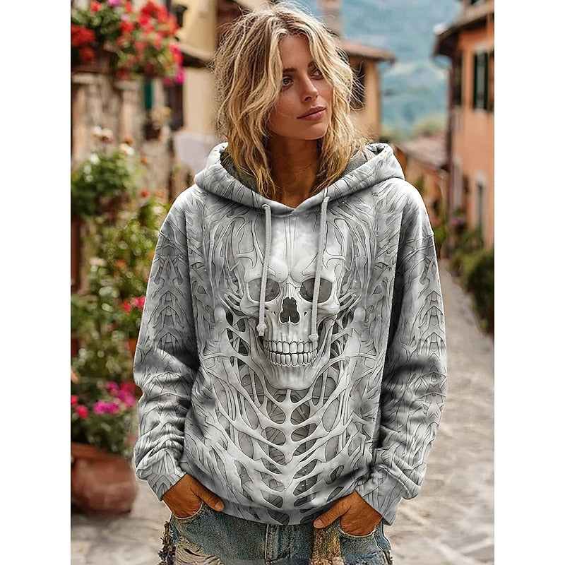Women’s Halloween Skeleton Graphic Hoodie