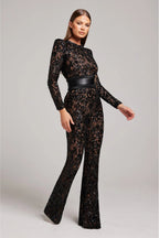 Women's Dressy Lace Wide-Leg Jumpsuit