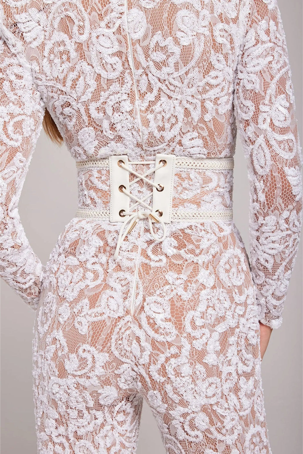 Women's Dressy Lace Wide-Leg Jumpsuit