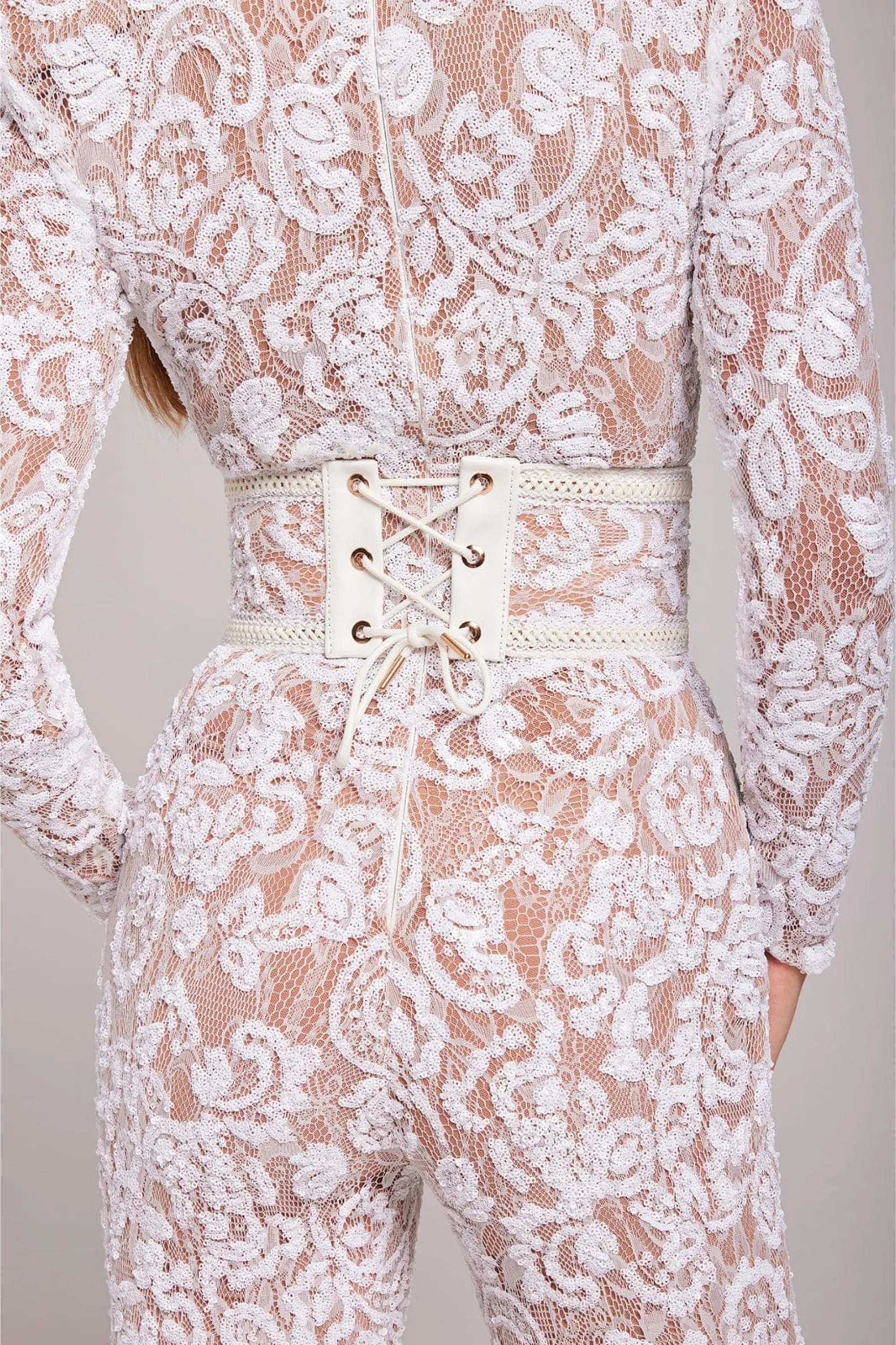 Women's Dressy Lace Wide-Leg Jumpsuit