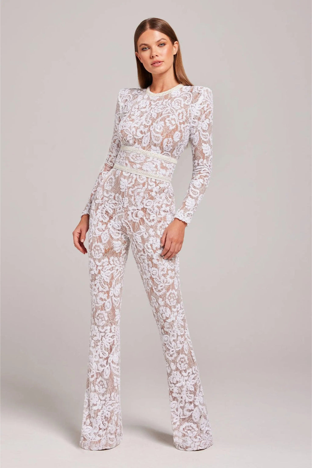 Women's Dressy Lace Wide-Leg Jumpsuit