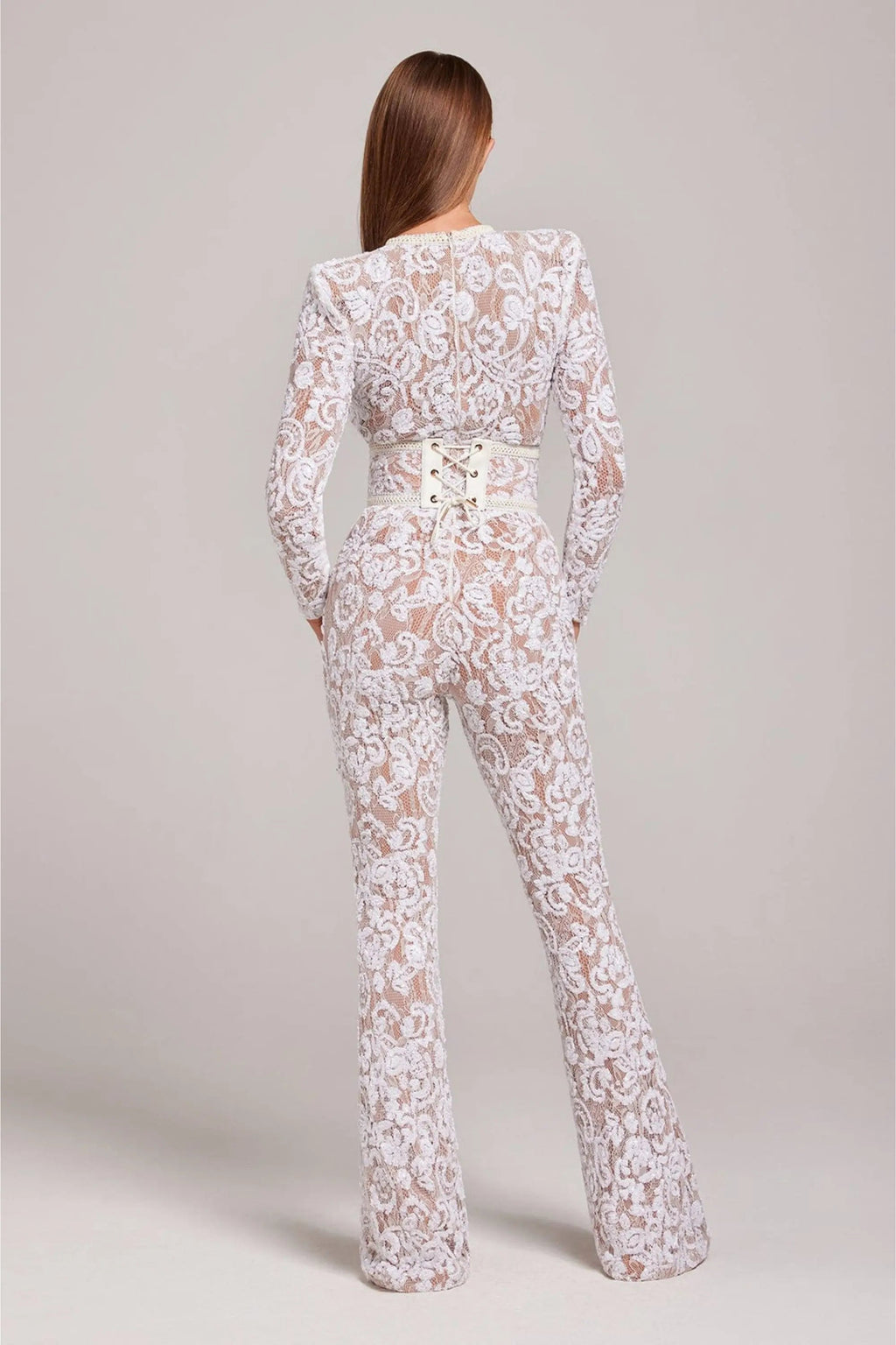 Women's Dressy Lace Wide-Leg Jumpsuit