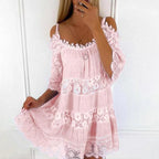 Women's Lace Tiered Mini Dress