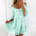 Women's Lace Tiered Mini Dress