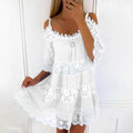Women's Lace Tiered Mini Dress