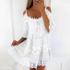 Women's Lace Tiered Mini Dress