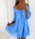 Women's Lace Tiered Mini Dress