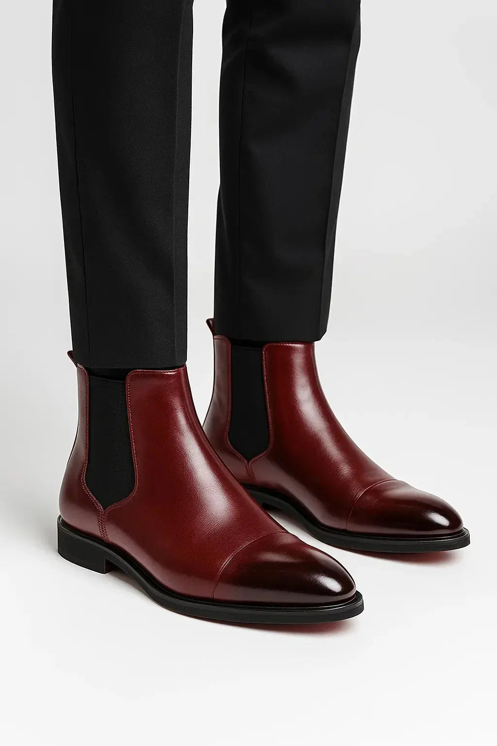 Men's Cap-Toe Dress Ankle Boots