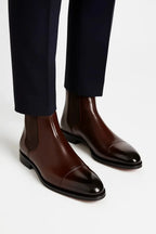 Men's Cap-Toe Dress Ankle Boots