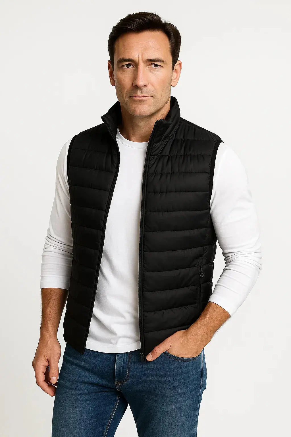 Men's Quilted Zip-Up Vest