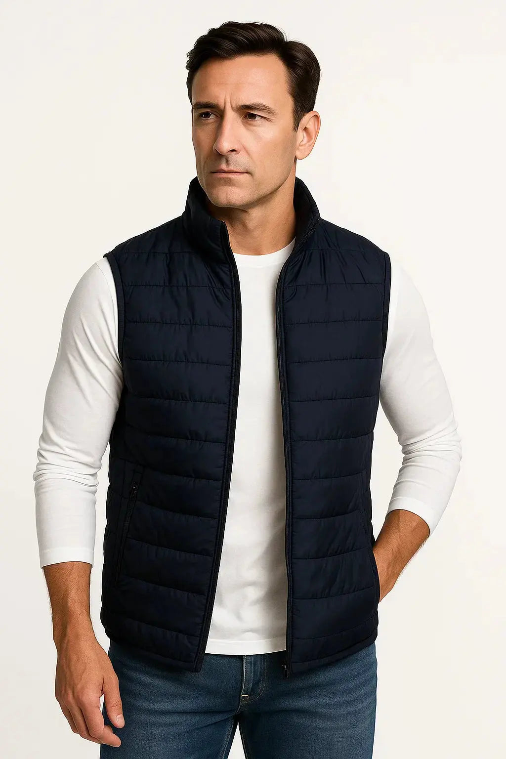 Men's Quilted Zip-Up Vest