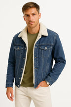 Men’s Contrast Collar Trucker Jacket