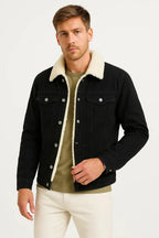 Men’s Contrast Collar Trucker Jacket