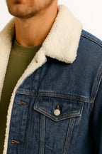 Men’s Contrast Collar Trucker Jacket