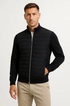 Men's Quilted Front Zip-Up Jacket