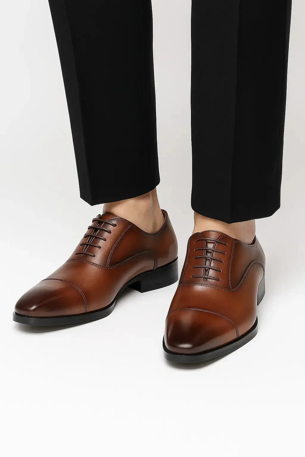 Men's Cap-Toe Lace-Up Dress Shoes