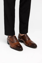 Men's Cap-Toe Lace-Up Dress Shoes