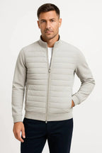 Men's Quilted Front Zip-Up Jacket