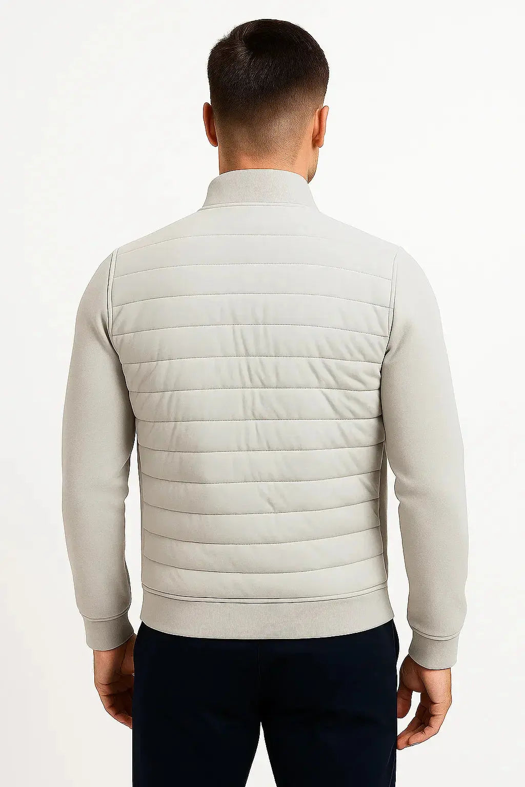 Men's Quilted Front Zip-Up Jacket