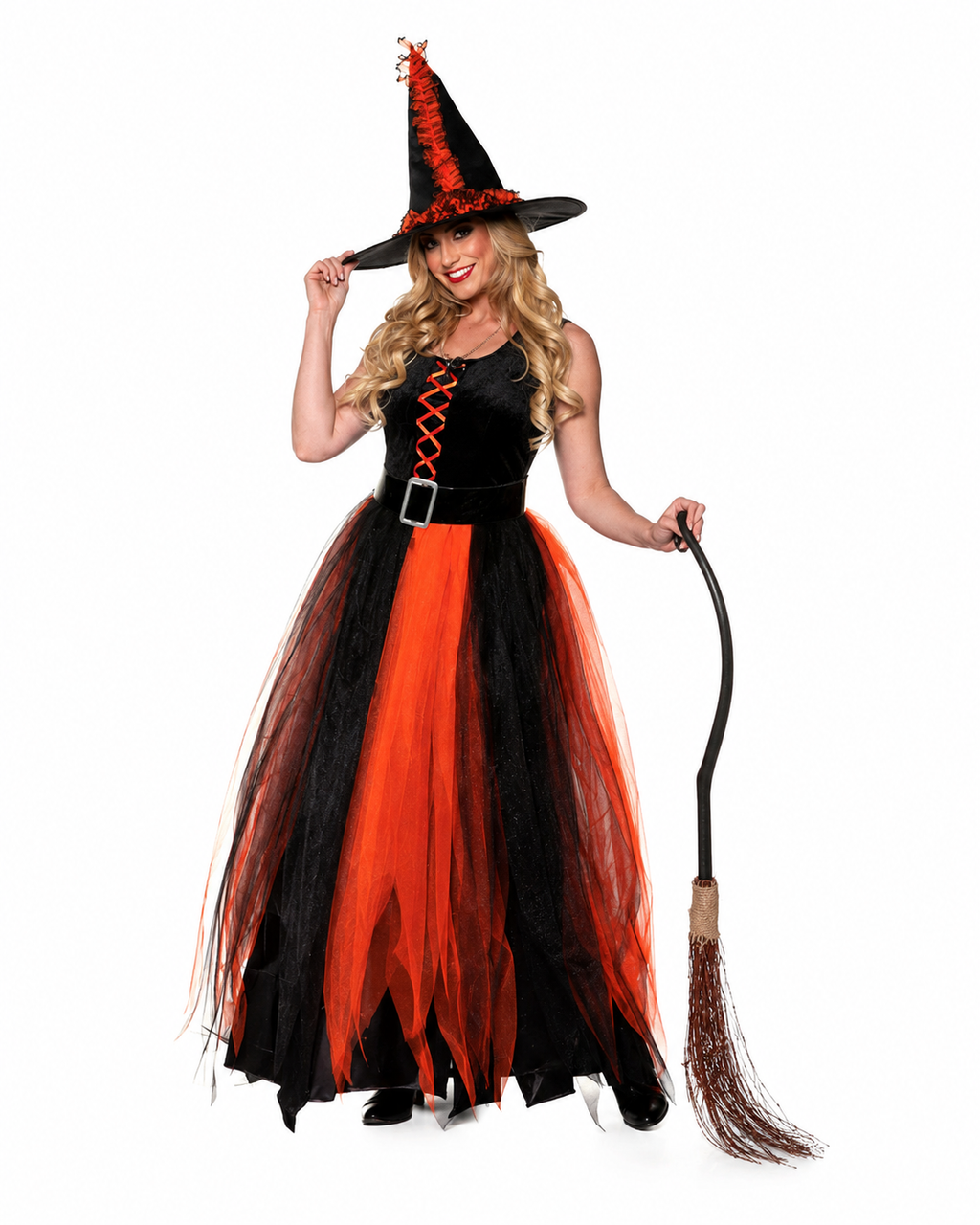 Women's Witch Costume With Layered Skirt
