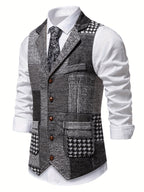 Men’s Formal Patchwork Vest
