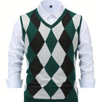 Men’s Stylish Argyle Sweater Vest