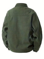 Men's Ribbed Snap Button Casual Jacket