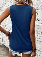 Women's V Neck Sleeveless Top