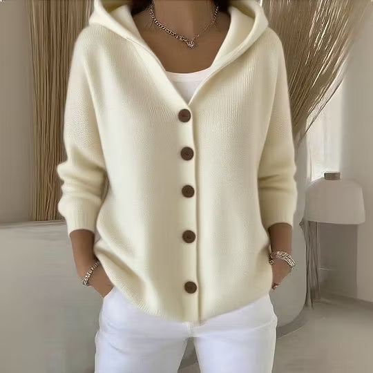 Women’s Hooded Button-Front Cardigan