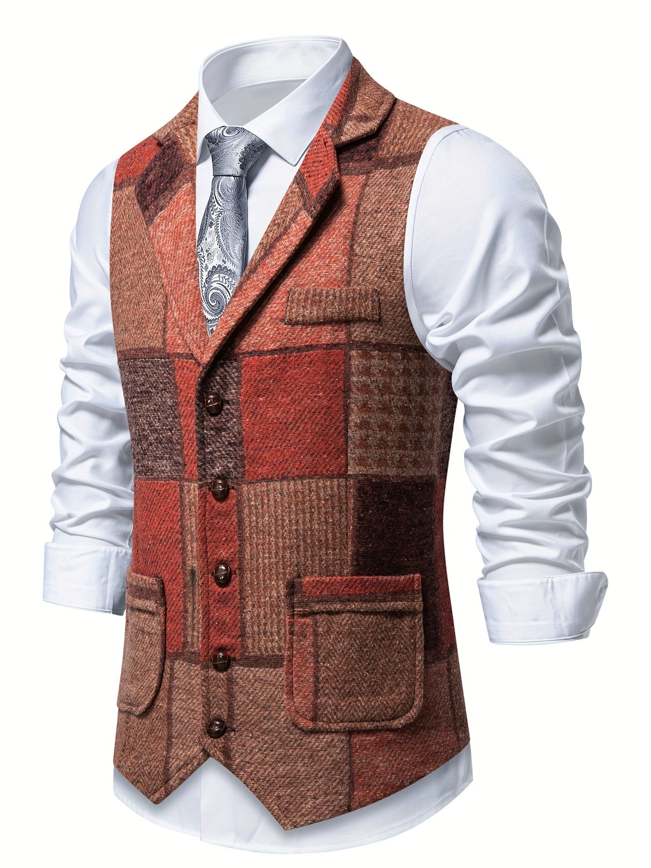 Men’s Formal Patchwork Vest